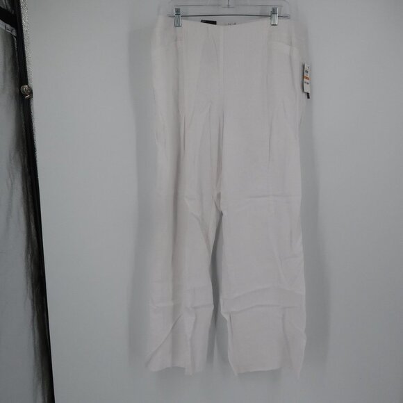 INC International Concepts Global Escape Bright White Wide Leg Pants 16W… - Picture 5 of 9